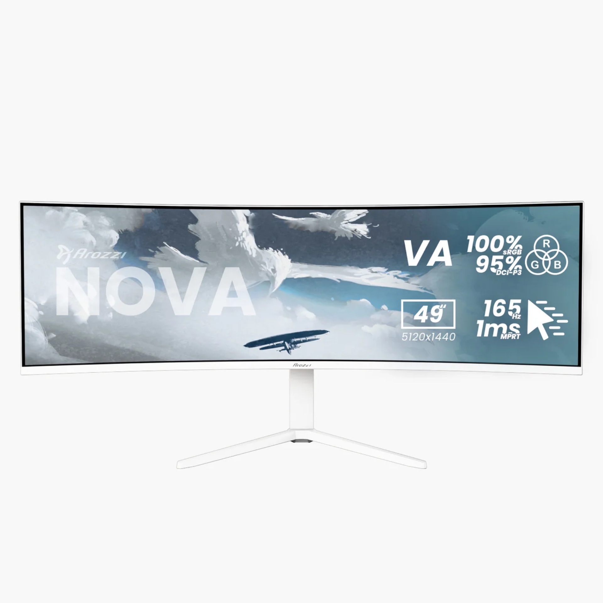 Gaming Monitor Arozzi Nova - Weiss, Neu