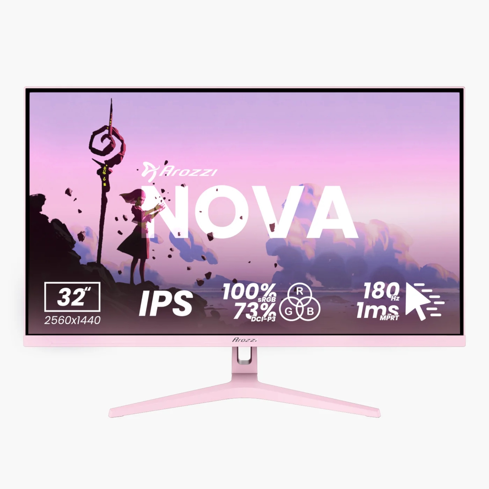 Gaming Monitor Arozzi Nova - Pink, Neu