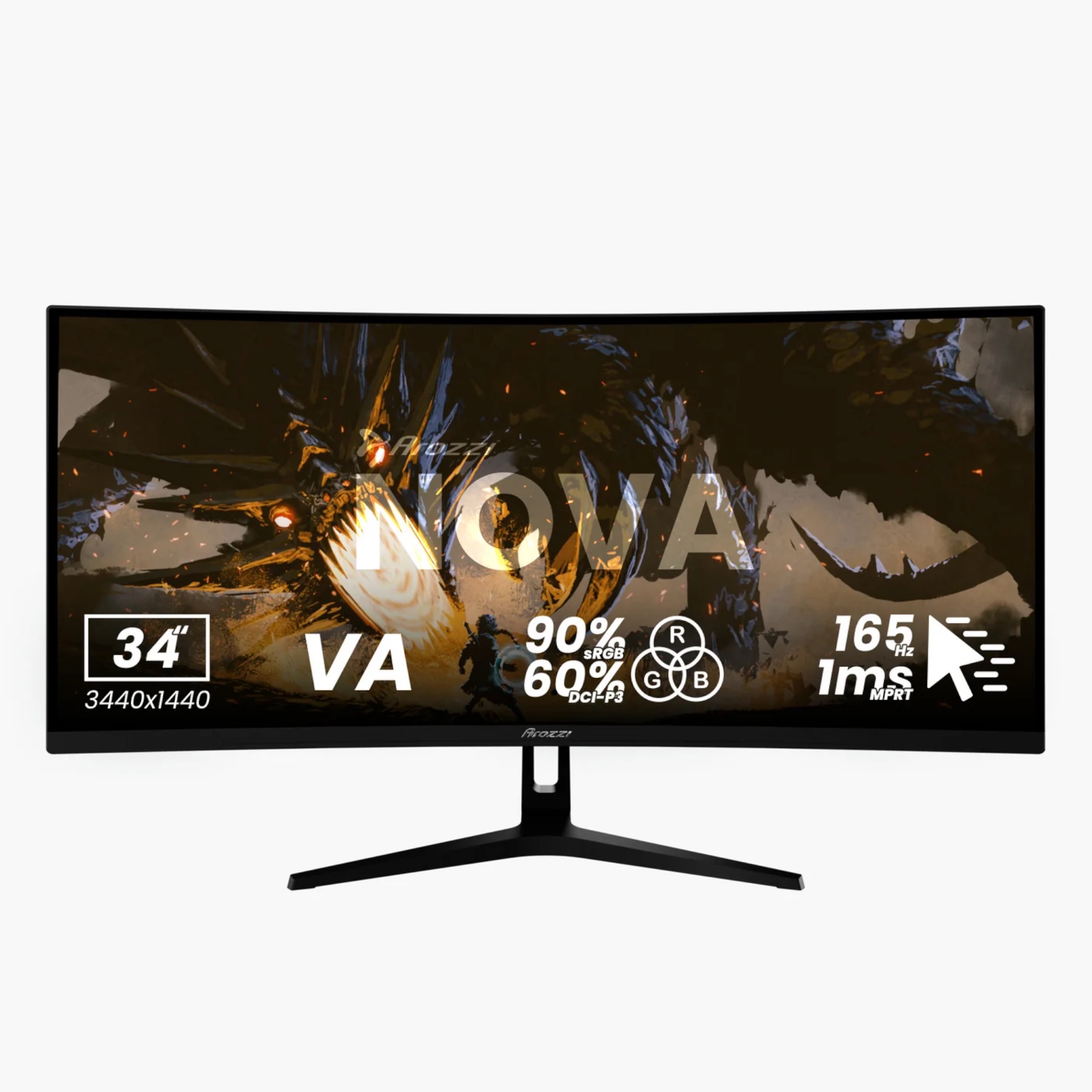 Gaming Monitor Arozzi Nova - Schwarz, Neu