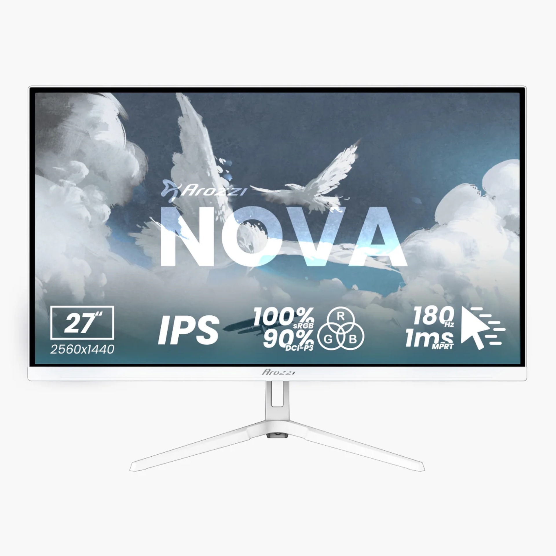 Gaming Monitor Arozzi Nova - Weiss, Neu