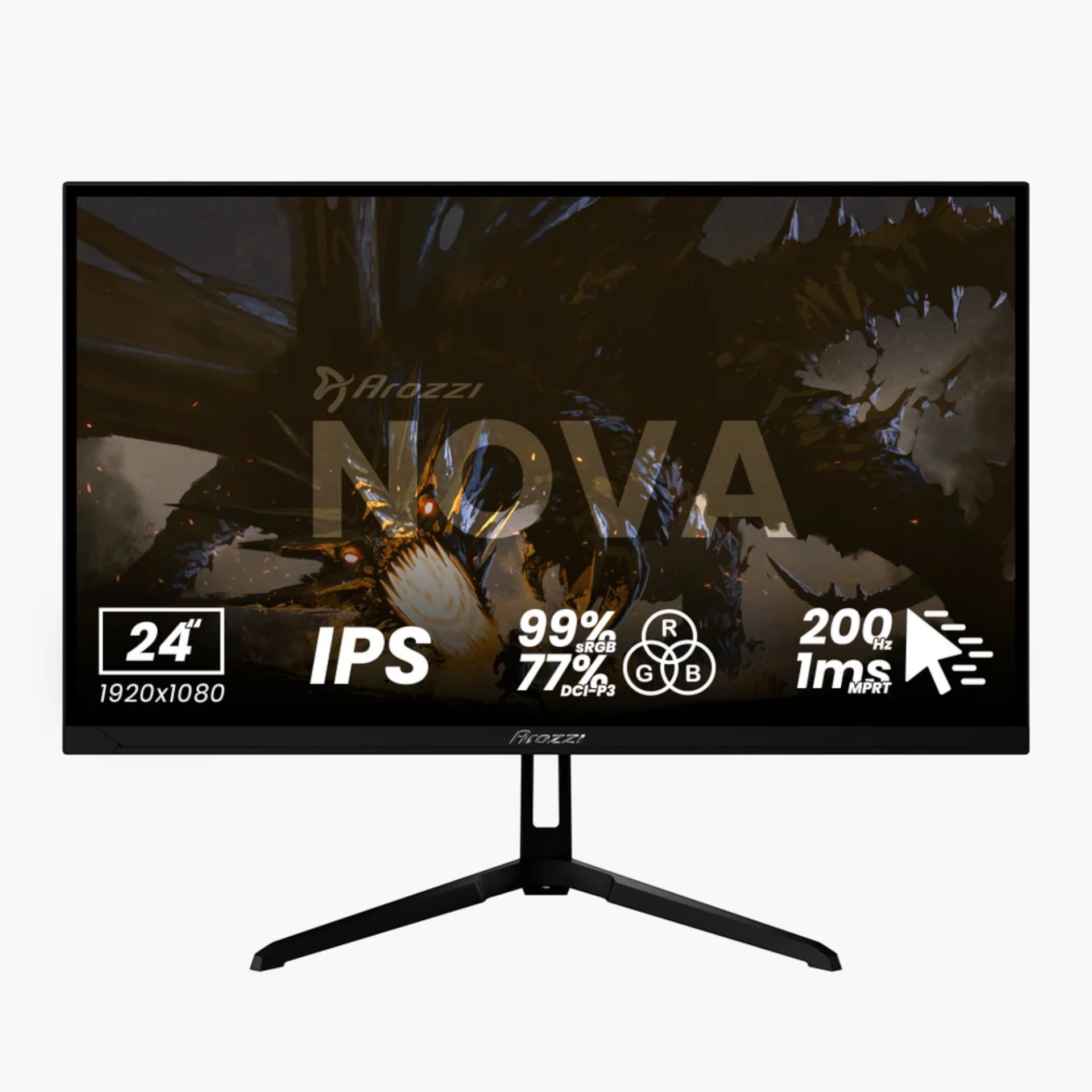 Gaming Monitor Arozzi Nova - Schwarz, Neu