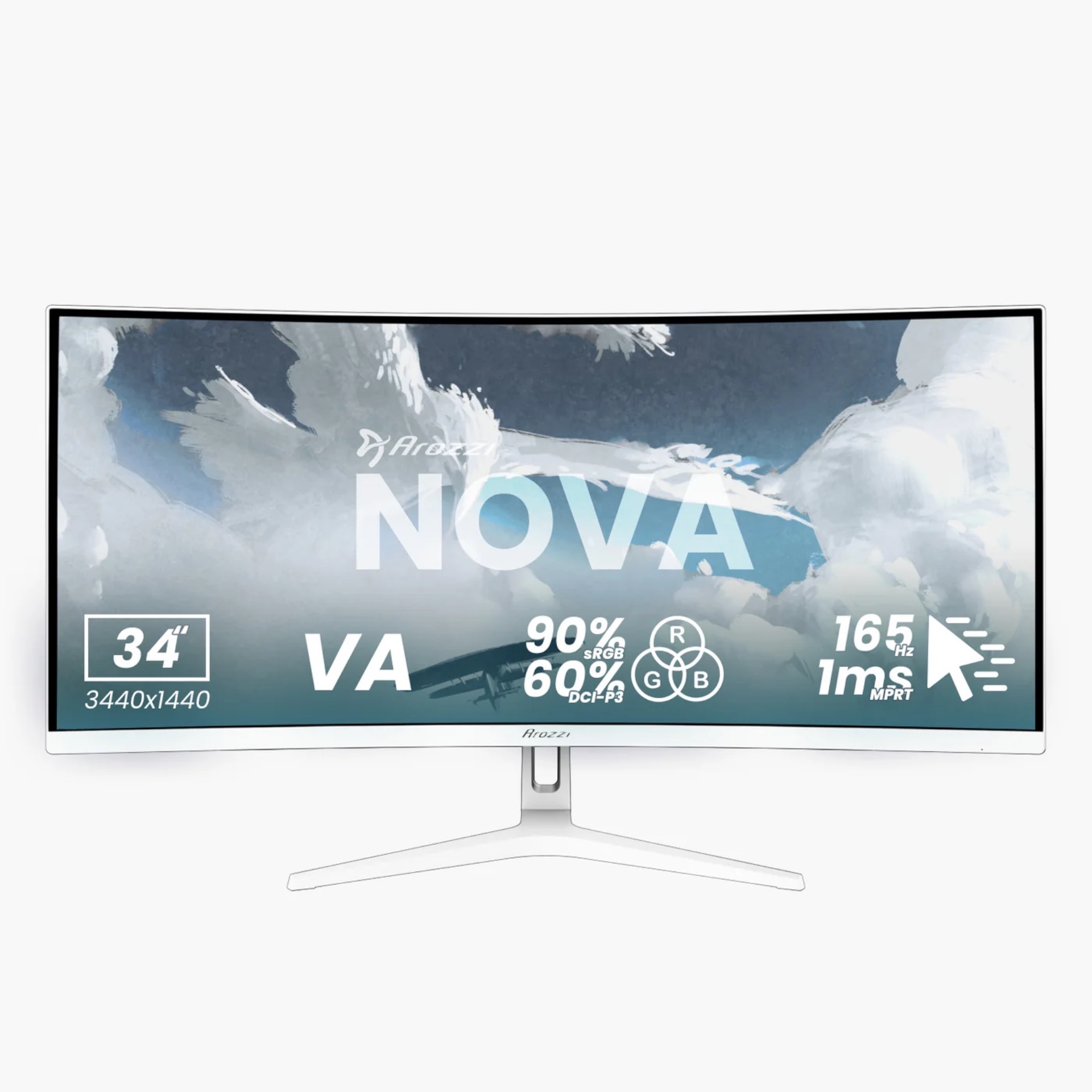 Gaming Monitor Arozzi Nova - Weiss, Neu