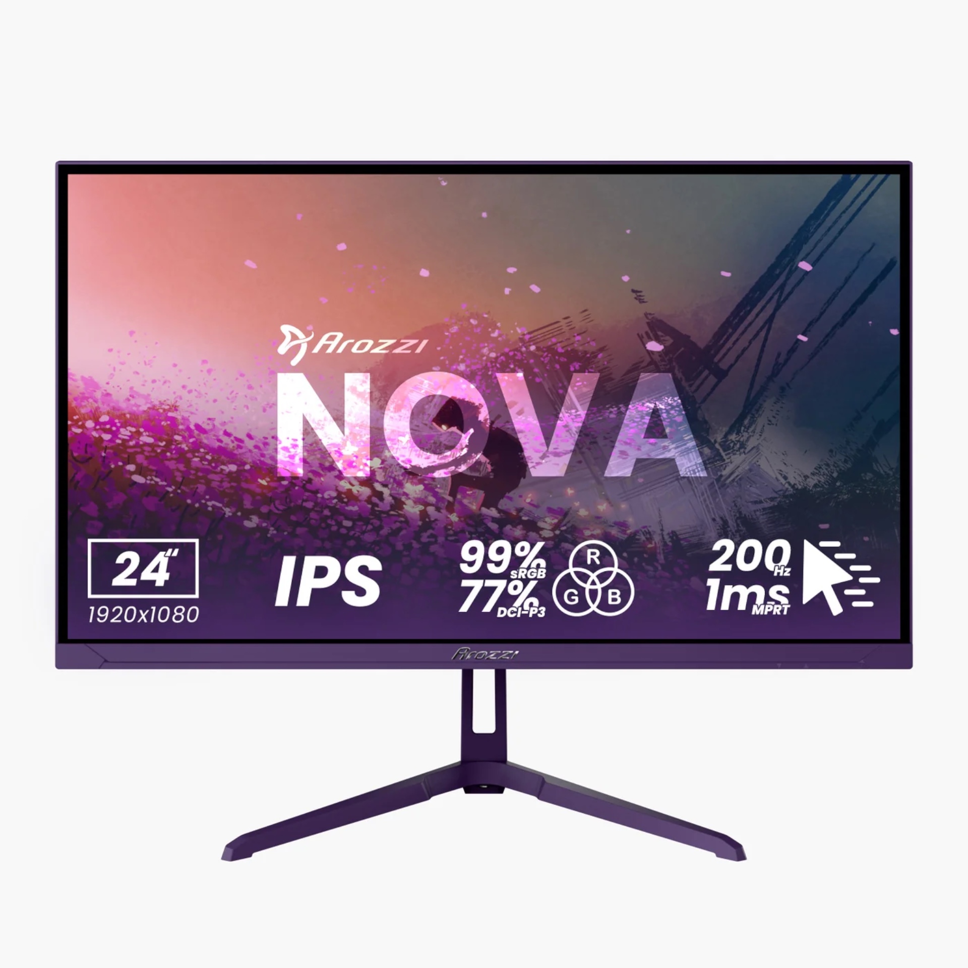 Gaming Monitor Arozzi Nova - Violett, Neu