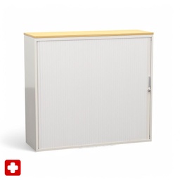 Metallschrank Lista LO Storage mit Rollladen (Crème, mit Schlüssel)