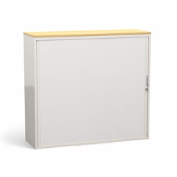 Armoire métallique Lista LO Storage avec volet roulant (Crème, sans clé)