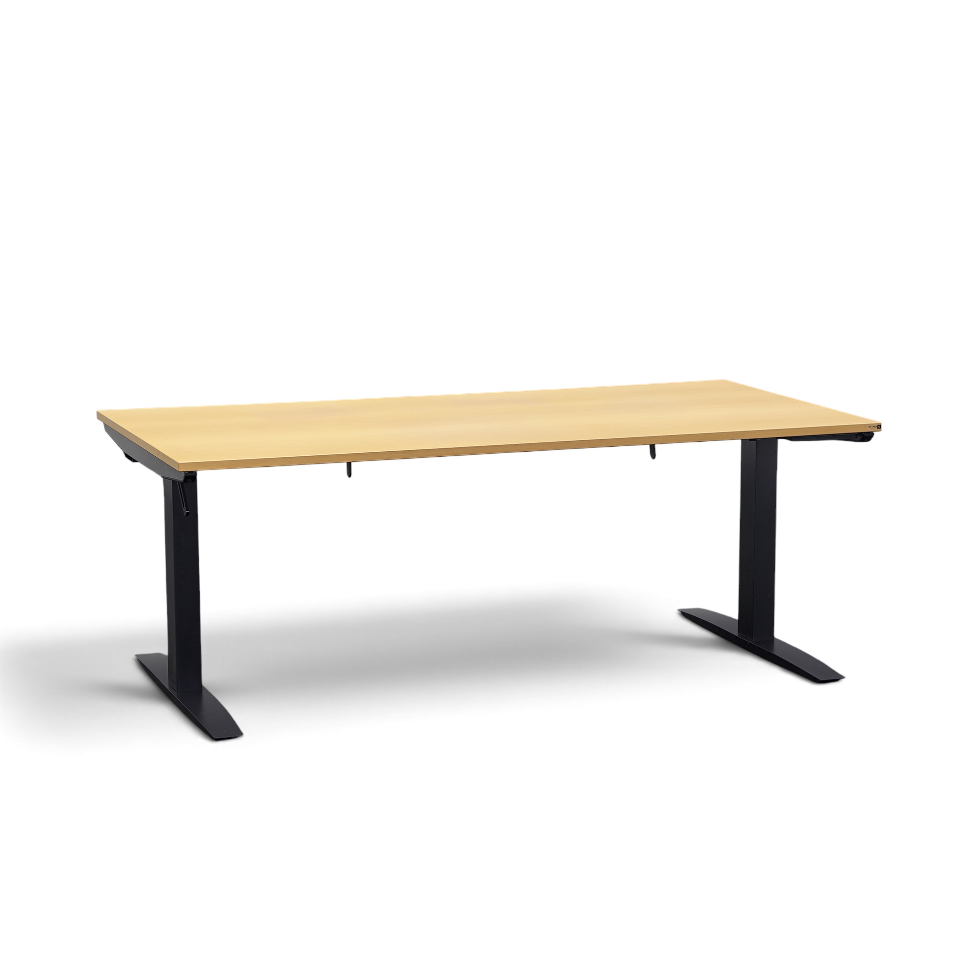 Ergonomique Table haute Sitag à hauteur réglable manuellement 180x90 cm, Hêtre/Anthracite, Normalement utilisé, Pupitre - idéal pour le bureau ou la maison