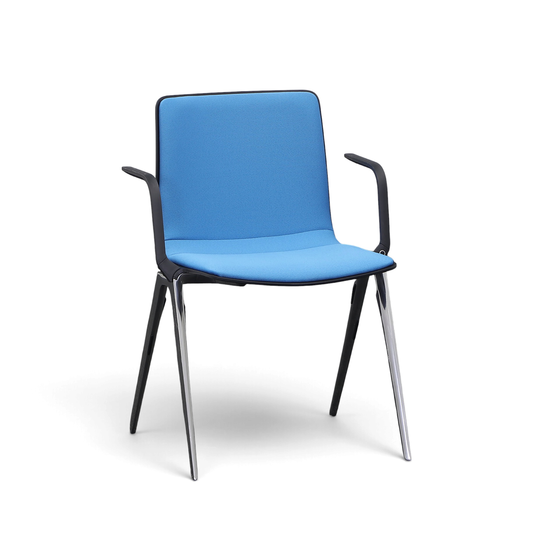 Stapelbarer Stuhl Brunner Blau, Normal gebraucht – Perfekt für Büro und Empfang
