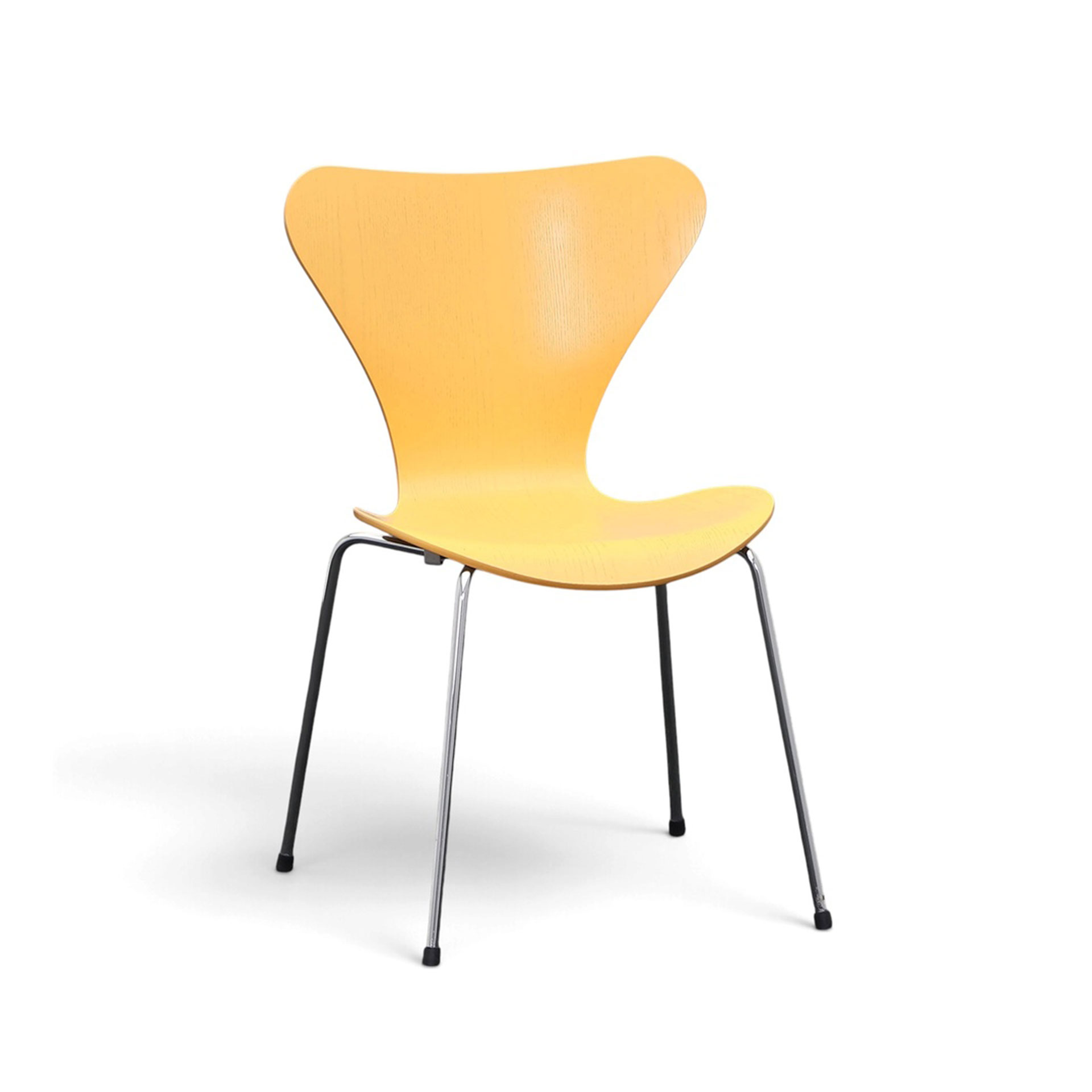 Fritz Hansen Serie 7 Stuhl Orange/Silbergrau ohne Armlehnen, Gut – Perfekt für Büro und Empfang