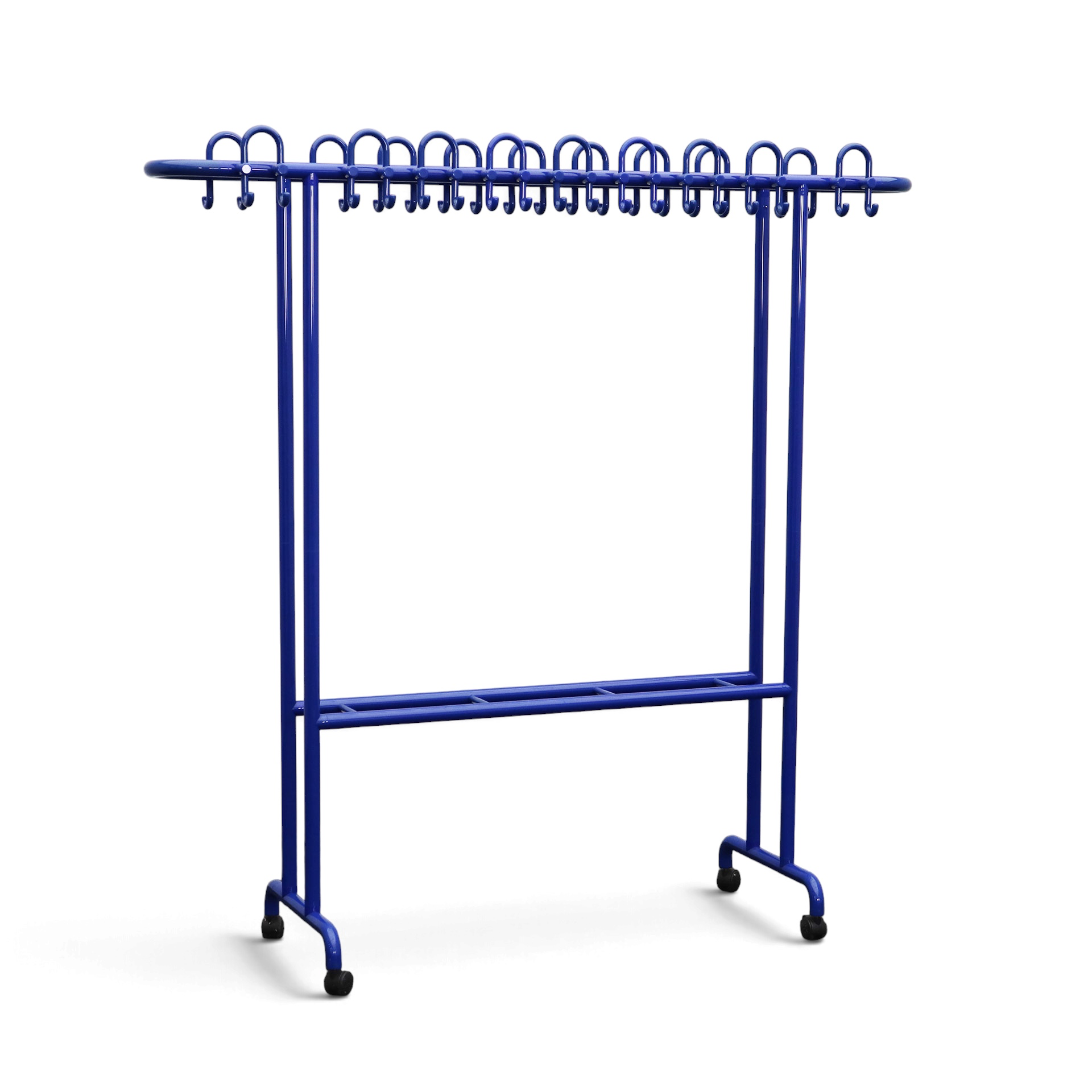 Image of Garderobenständer auf Rollen Blau, Normal gebraucht