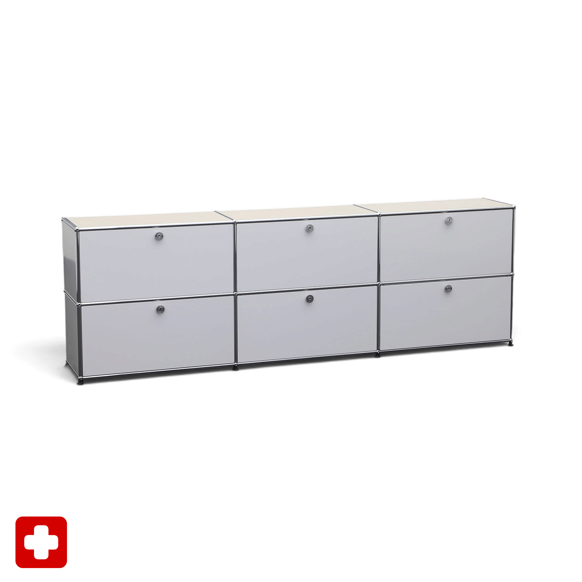 Sideboard USM Haller mit Linoleum Deckplatte 25 x 35 cm - Ideal für Wohnzimmer und Büro