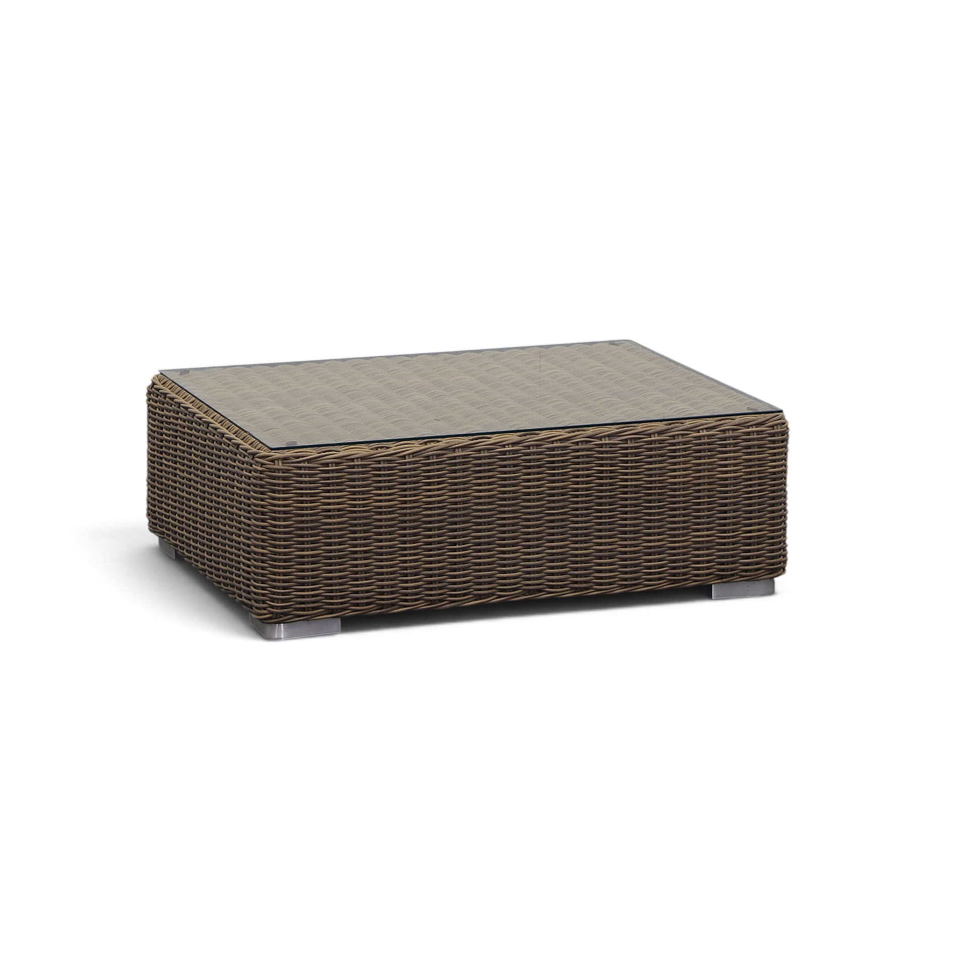 Image of Garten Loungetisch Hunn Gartenmöbel 90x70 cm, Braun, Rechteckig, Gut - Perfekt für Sofa und Lounge