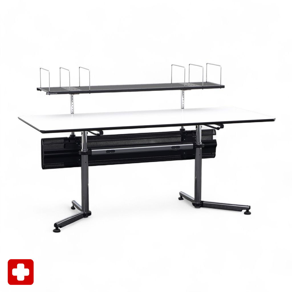 Schreibtisch USM Kitos mit Kabelkanal & Aufbau