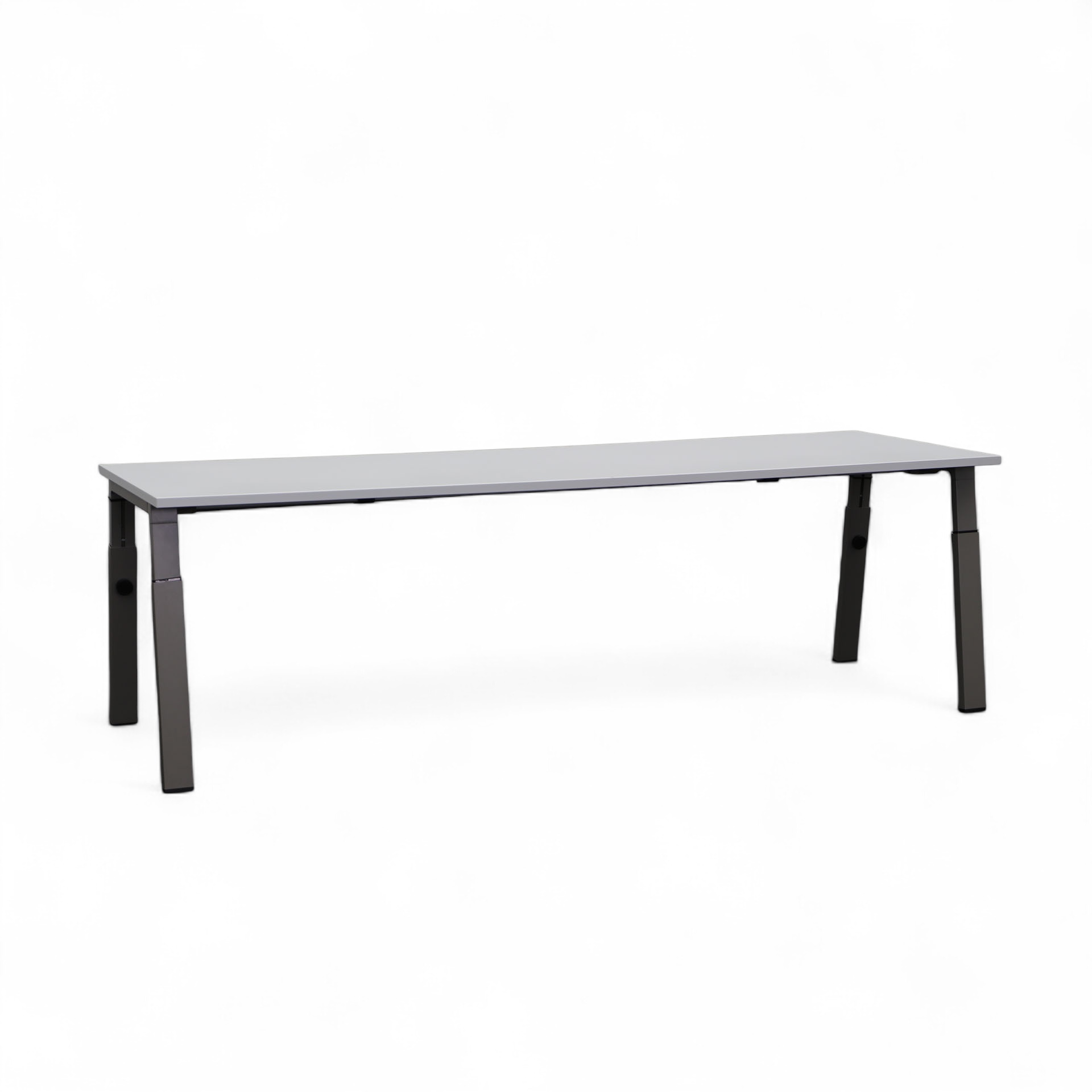Ergonomischer Schreibtisch Haworth - Bench-Arbeitsplatz  240x80 cm, Lichtgrau/Grau, Normal gebraucht, Tisch - ideal fürs Homeoffice oder Büro