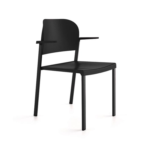 Chaises à 4 pieds IBEBI Recycled Bio (Noir, Nouveau)