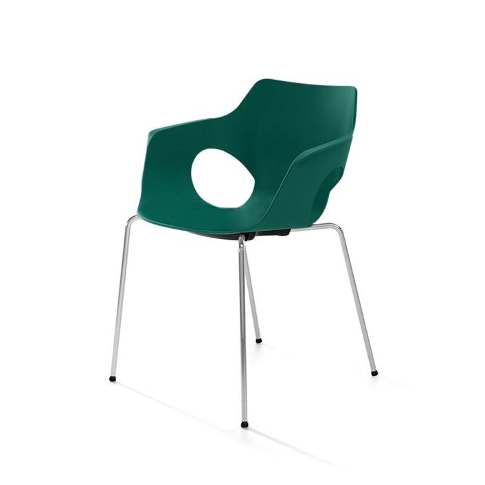4-Fuss Stühle IBEBI Manta (Grün, Neu)