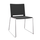 Chaises à piétement traîneau IBEBI Multi (Noir, Nouveau)