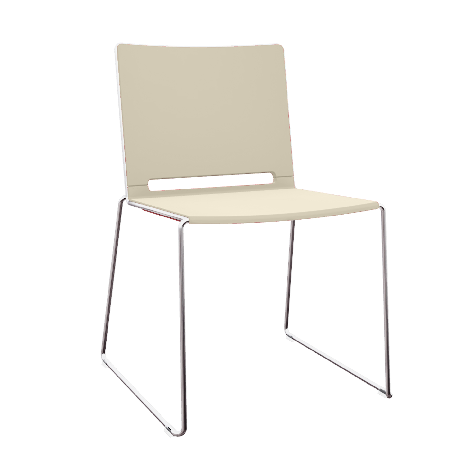 Kufenstühle IBEBI Multi Beige ohne Armlehnen, Neu - Komfortables Sitzen