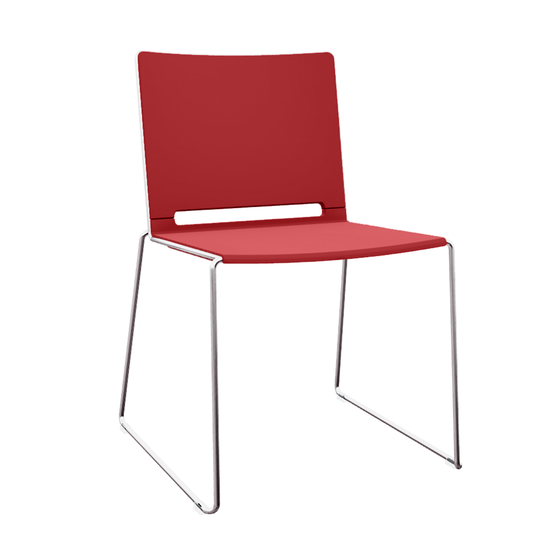 Kufenstühle IBEBI Multi Rot ohne Armlehnen, Neu - Komfortables Sitzen