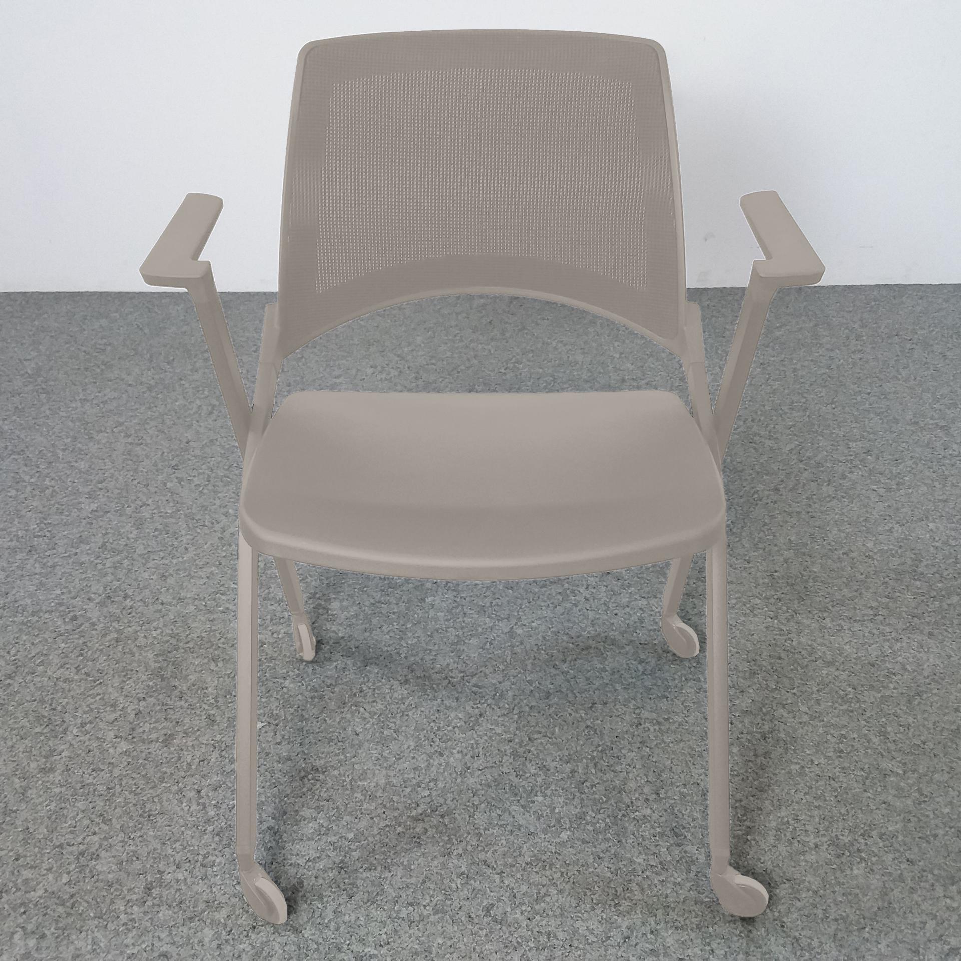 4-Fuss Stühle IBEBI Opla Grau mit Fixarmlehnen, Neu – Perfekt für Büro und Empfang