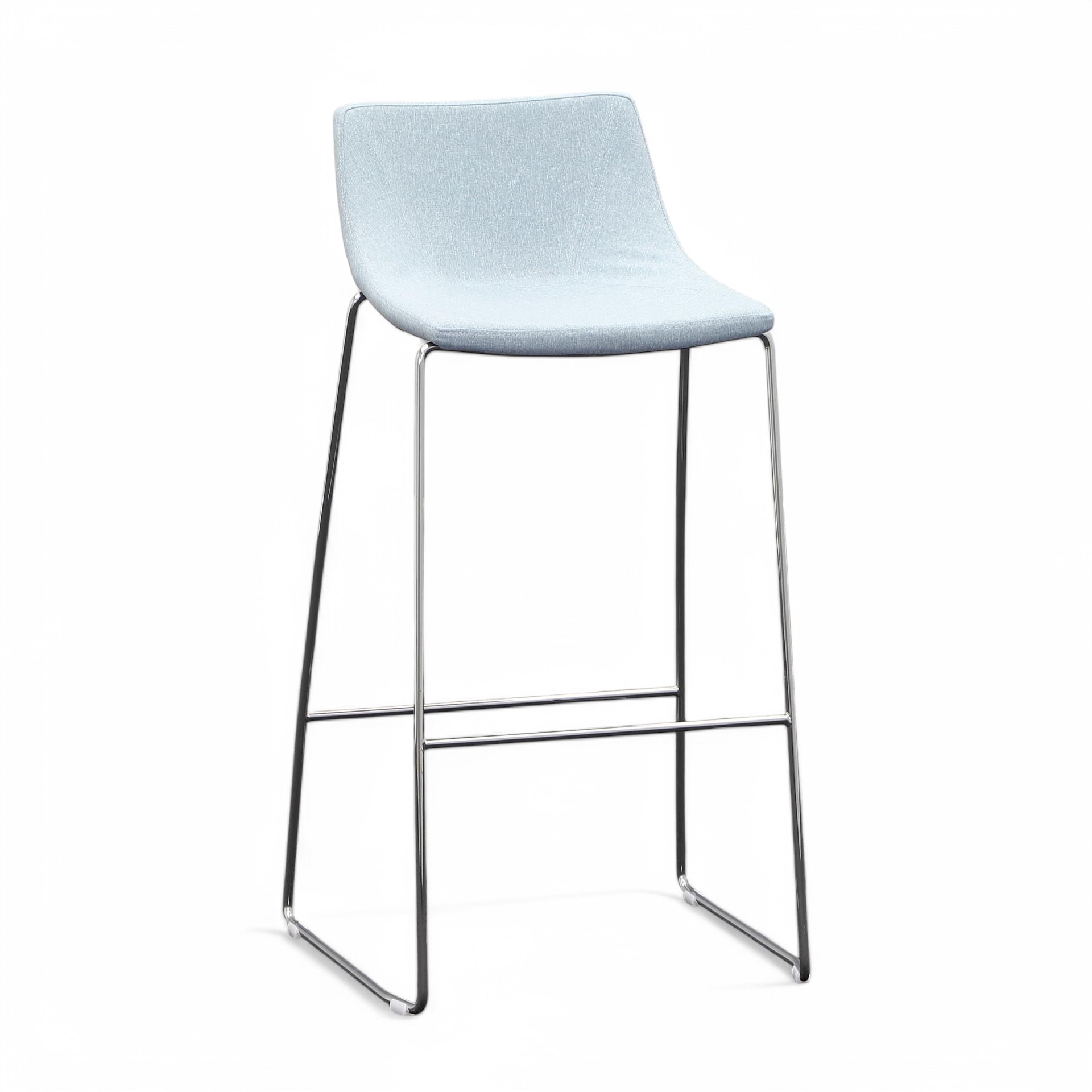 Barhocker Milani Ellipse, Blau ohne Armlehnen, Neu, Tresenhocker - Praktisch & Komfortabel