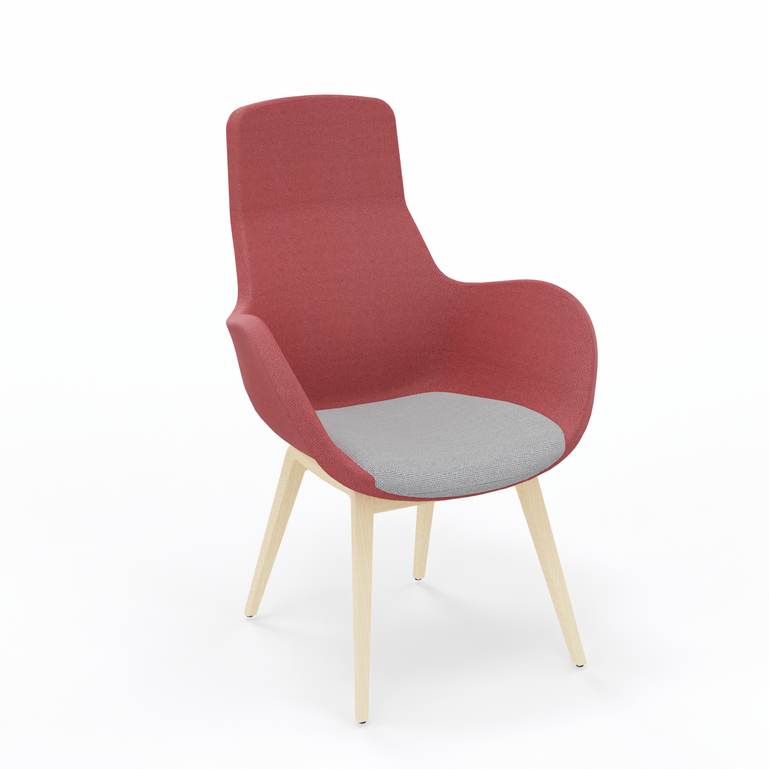 Lounge Sessel Kusch+CO by Nowy Styl Lupino Rot, Sehr gut