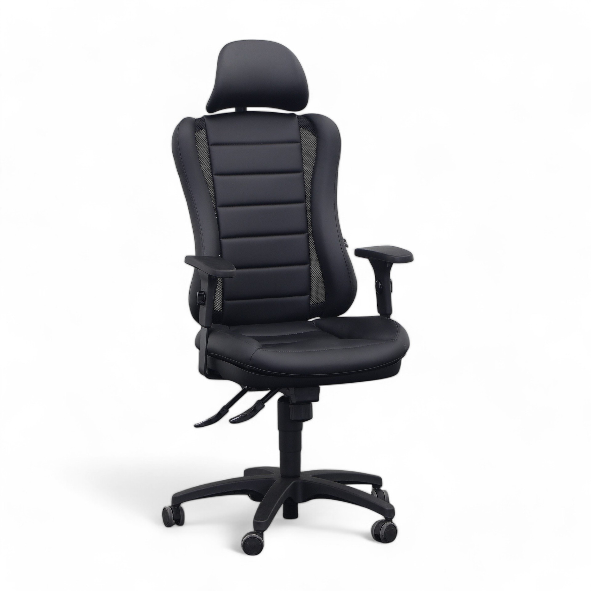 Bürostuhl Topstar Head Point RS (Schwarz, Neu, Teppichrollen, 1D Armlehnen)