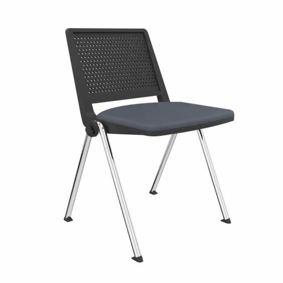 4-Fuss Stühle LAS F01 (Anthrazit, Neu)