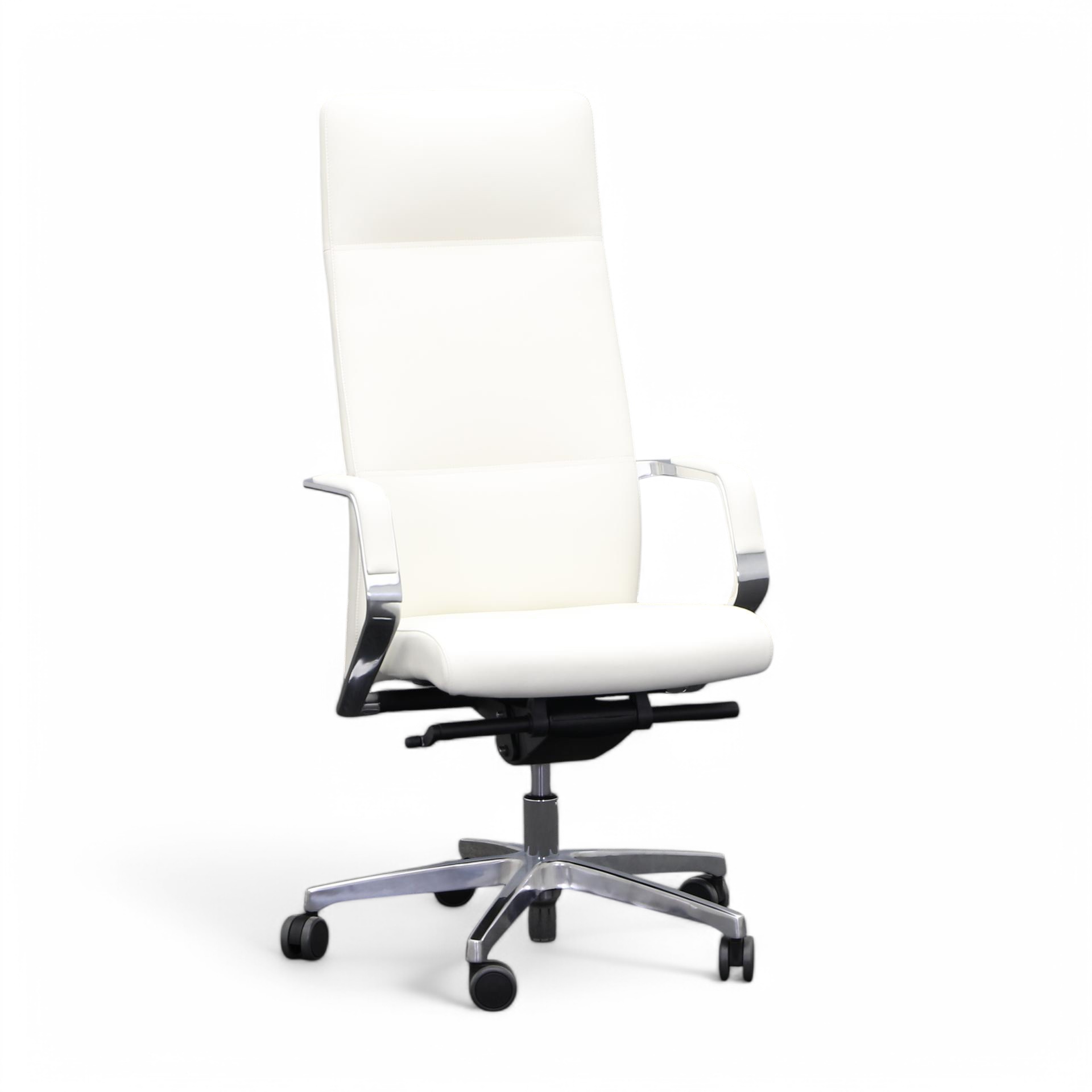 Chefsessel Milani Celine mit Fixarmlehnen, Weiss, Neu, Ergonomischer Stuhl - ideal für flexibles Arbeiten