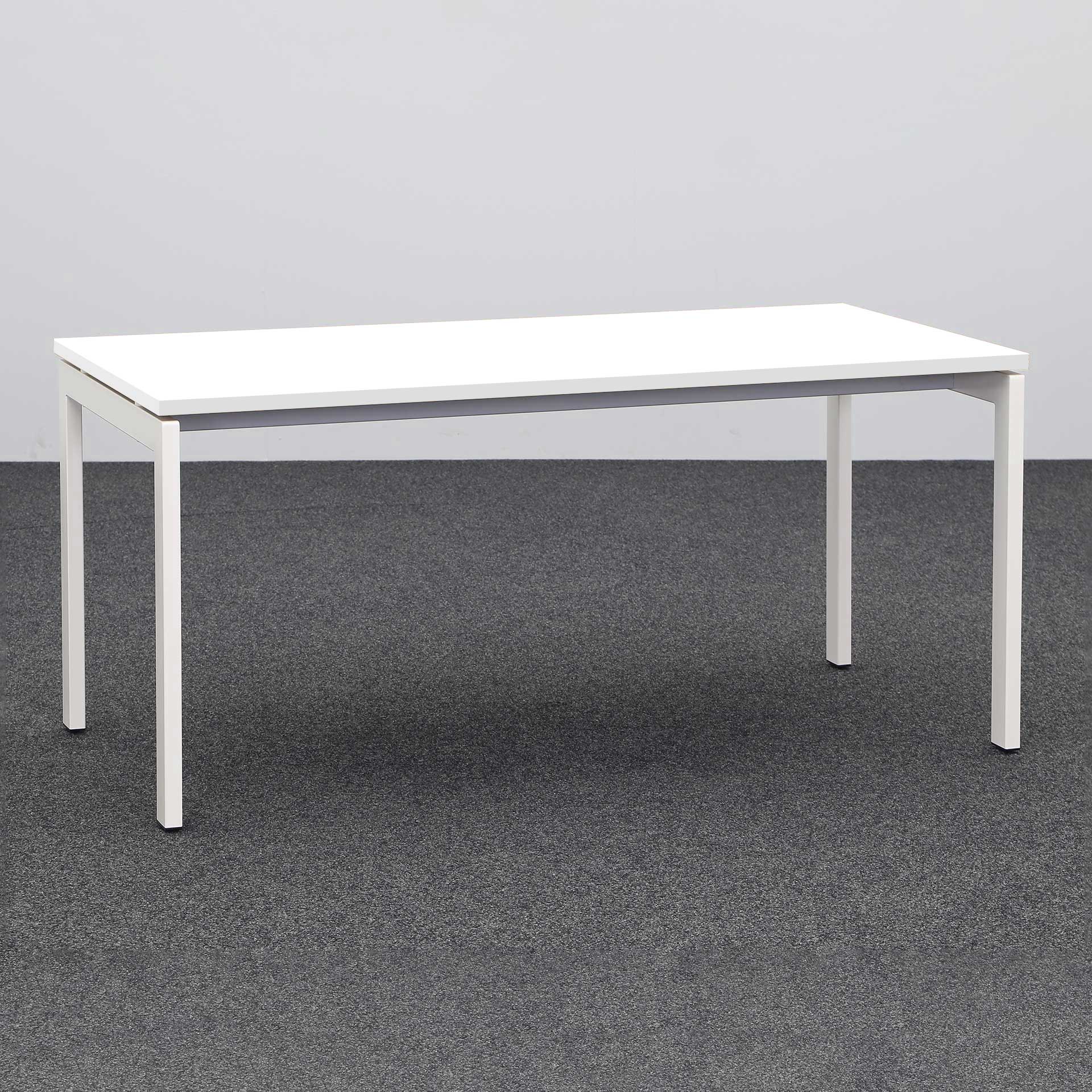 Image of Schreibtisch Mdd Ogi 160x80 cm, Weiss/Weiss, Neu, Bürotisch - für Büro oder Homeoffice