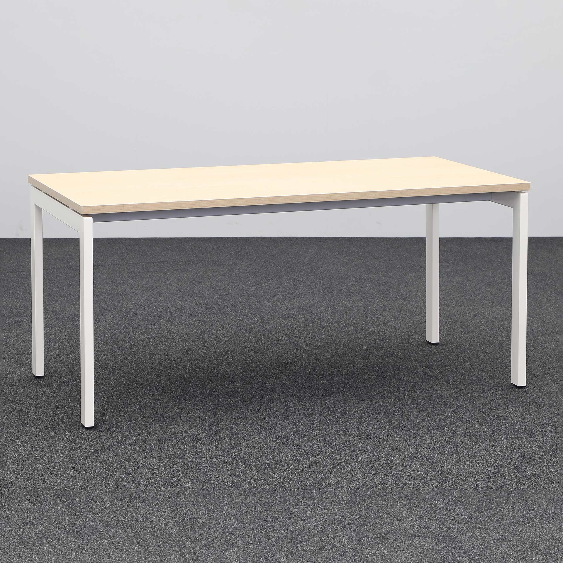 Bureau Mdd Ogi 160x80 cm, Chêne/Blanc, Nouveau, Table de bureau - pour le bureau ou le home office