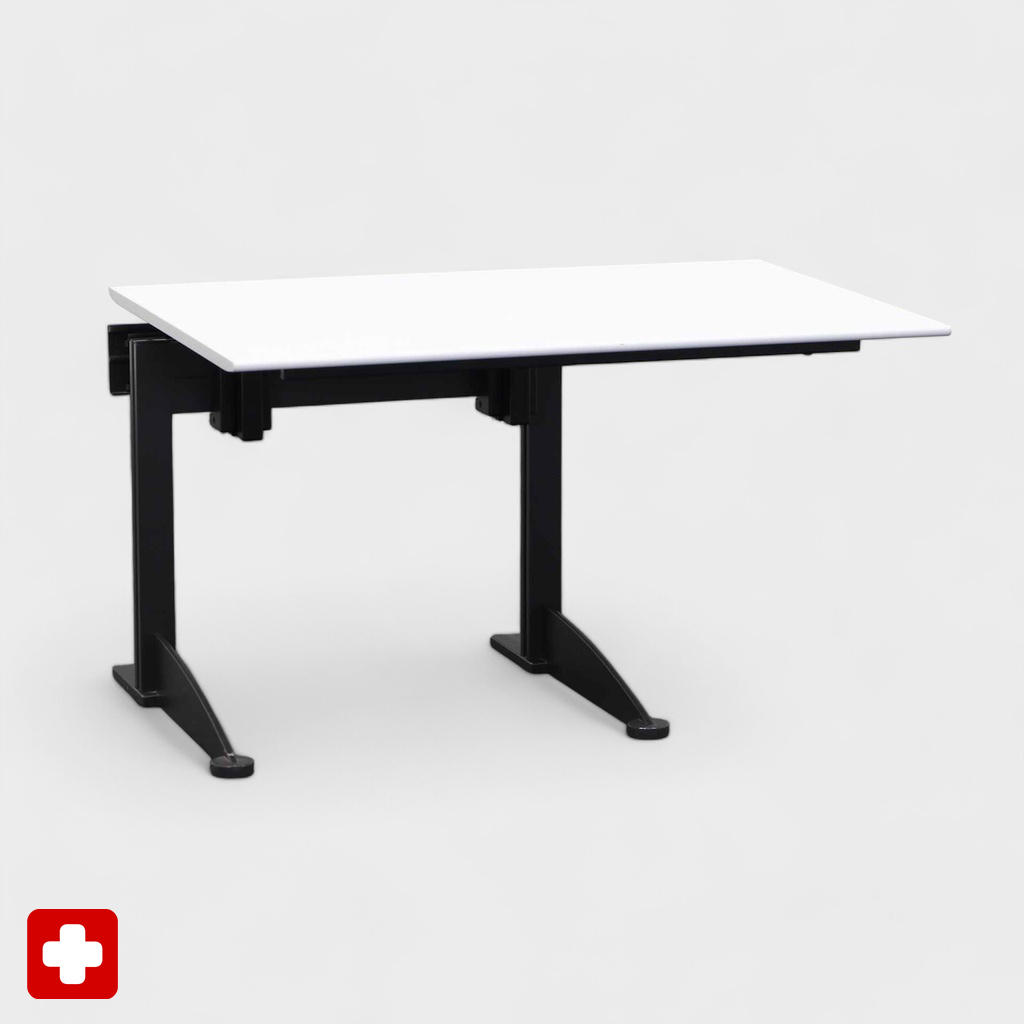 Image of Ergonomischer Bürotisch Elan Euroffice 120x80 cm, Lichtgrau/Anthrazit, Normal gebraucht, Tisch - ideal fürs Homeoffice oder Büro