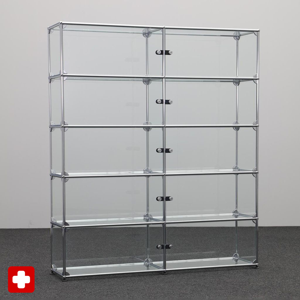 Glas Vitrine USM Haller (Gut, mit Schlüssel)