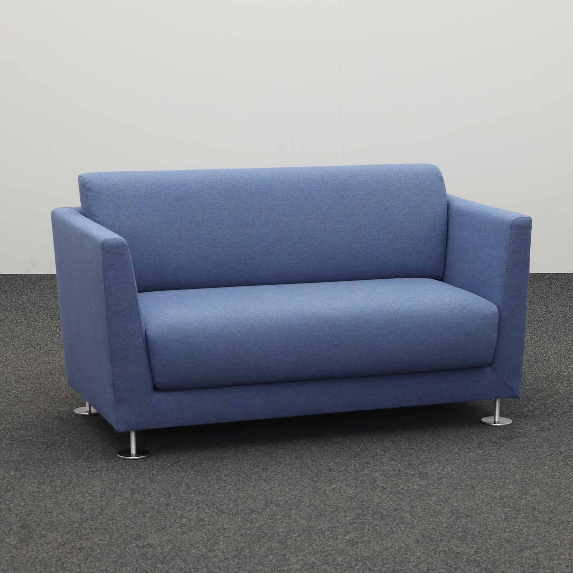 2 places Canapé de salon Milani Nesis, 128.0 x 49.0 cm, Bleu, Nouveau, Élégance & confort - Idéal pour les moments de détente