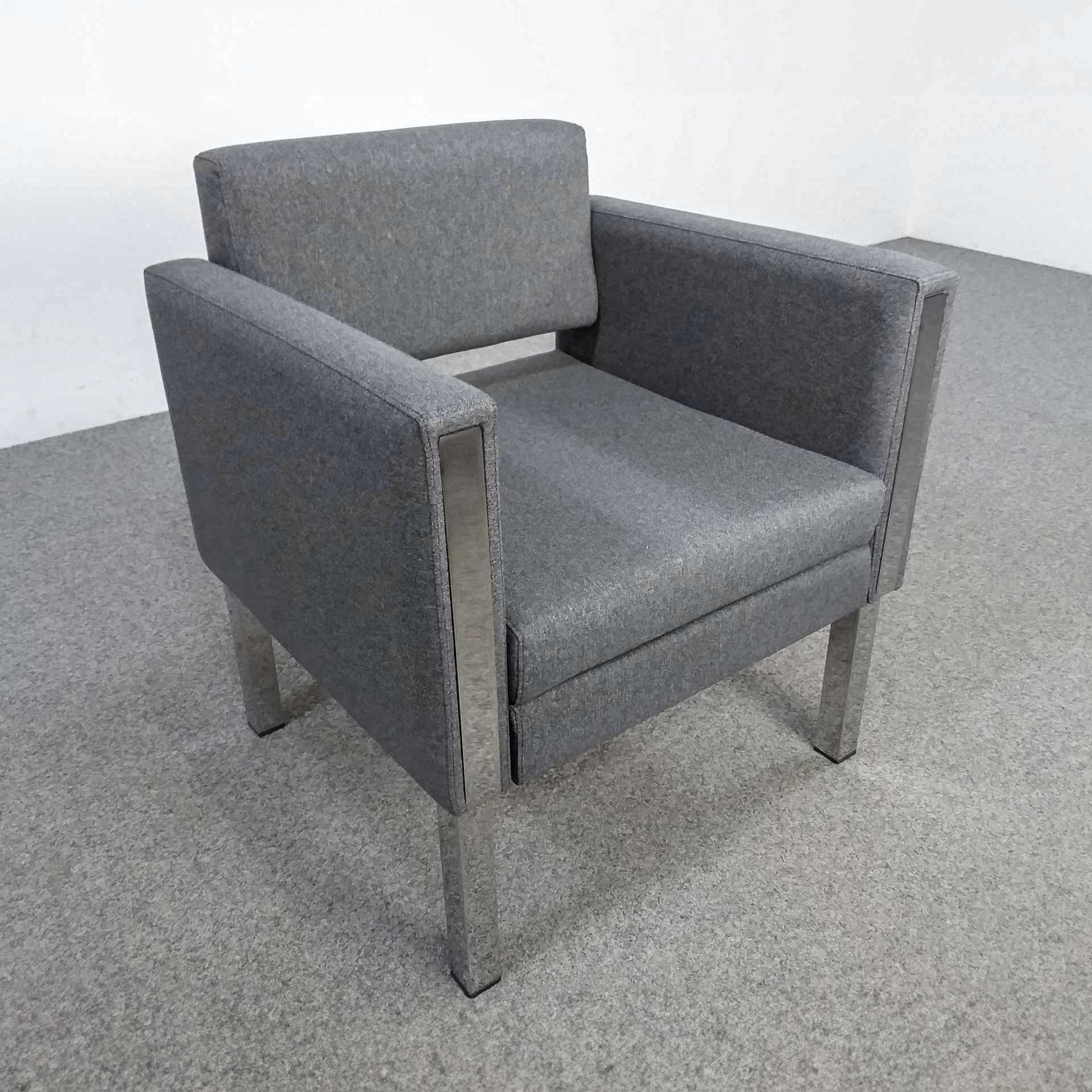 Fauteuil lounge Milani Only Gris, Nouveau