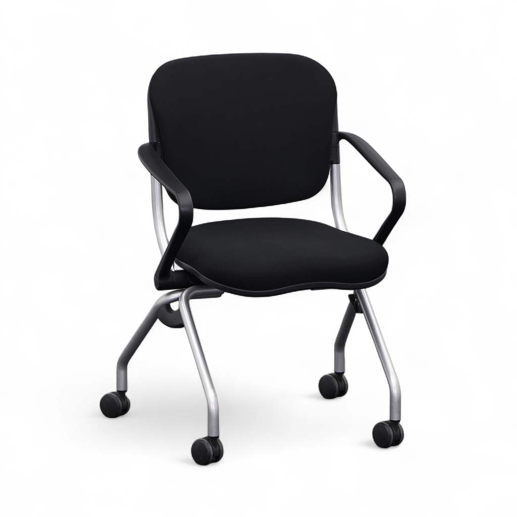 Konferenz Klappstuhl mit Rollen (Schwarz, Gut)