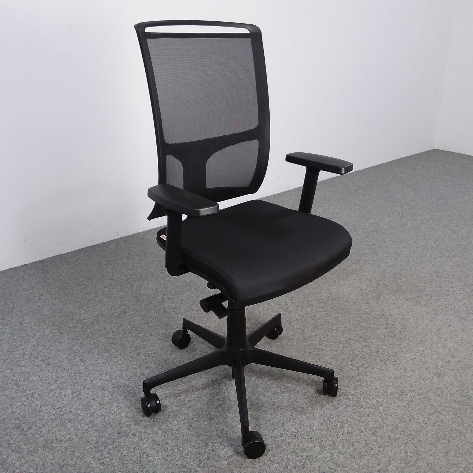 Chaise de bureau Milani Zed avec accoudoirs 1D, Noir, Nouveau, Chaise ergonomique - idéale pour un travail flexible
