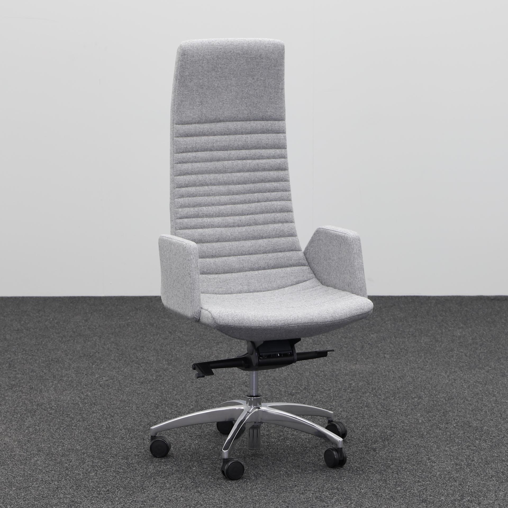 Bürodrehstuhl Narbutas North Cape mit Fixarmlehnen, Grau, Neu, Ergonomischer Stuhl - ideal für flexibles Arbeiten