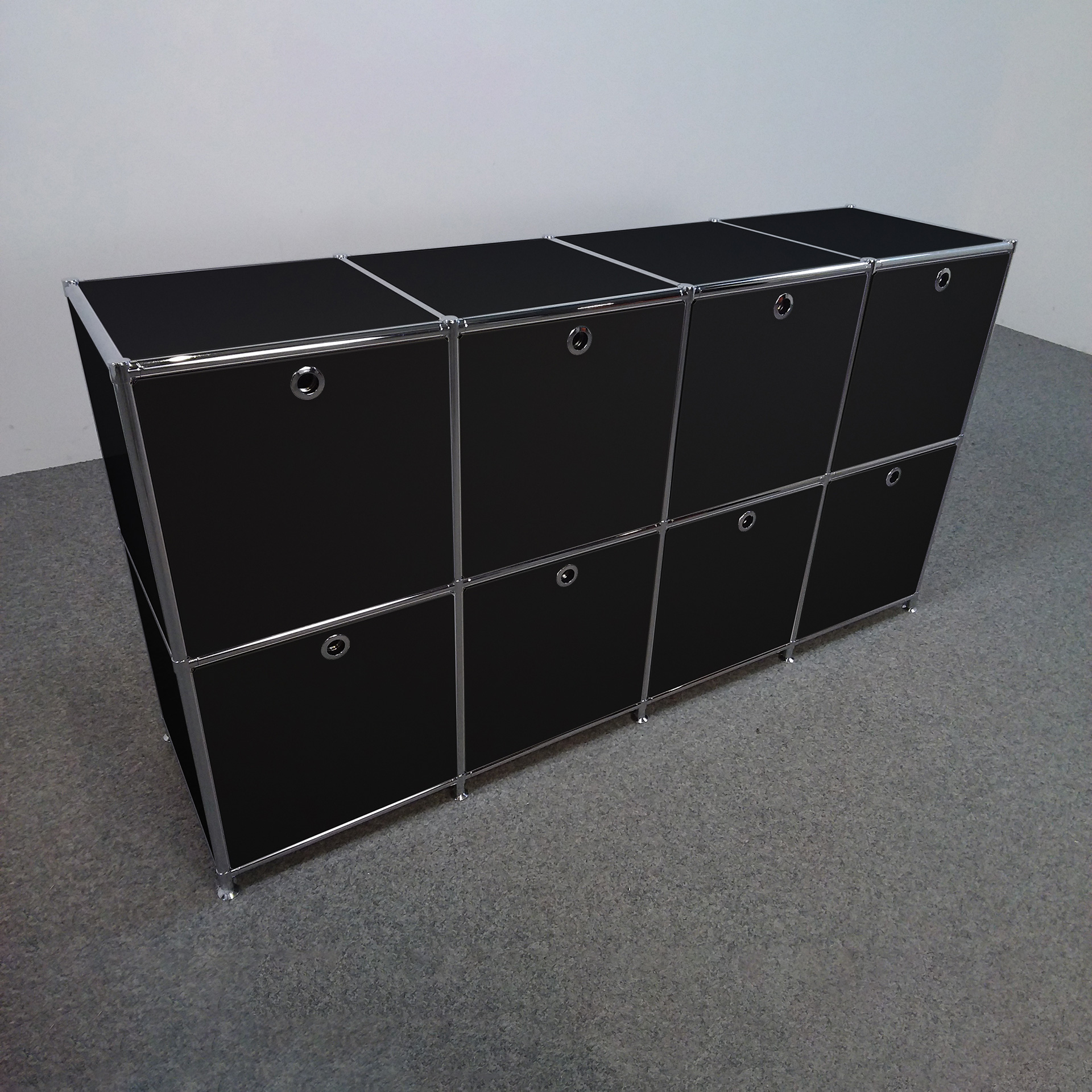 Image of Sideboard System4 152.0 x 40.0 cm, Schwarz, Neu - Ideal für zeitloses Design