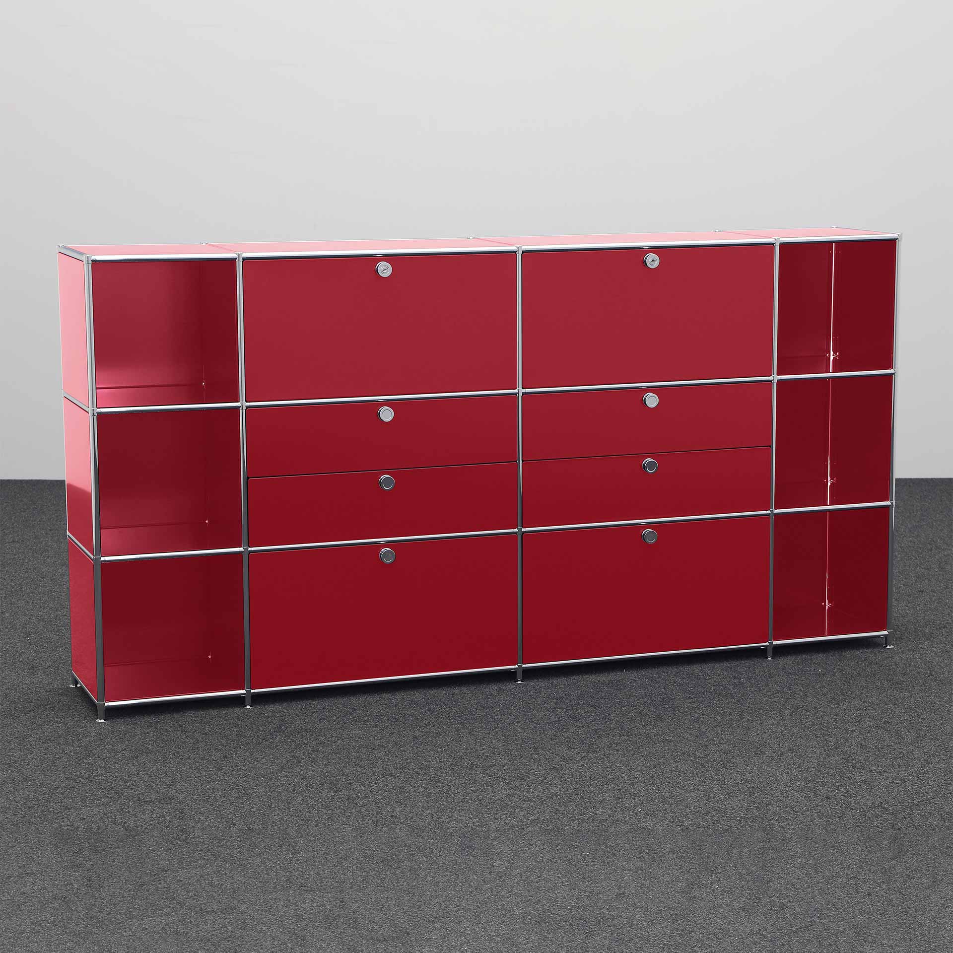 Image of Highboard System4 228.0 x 40.0 cm, Rot, Neu - Ideal für zeitloses Design