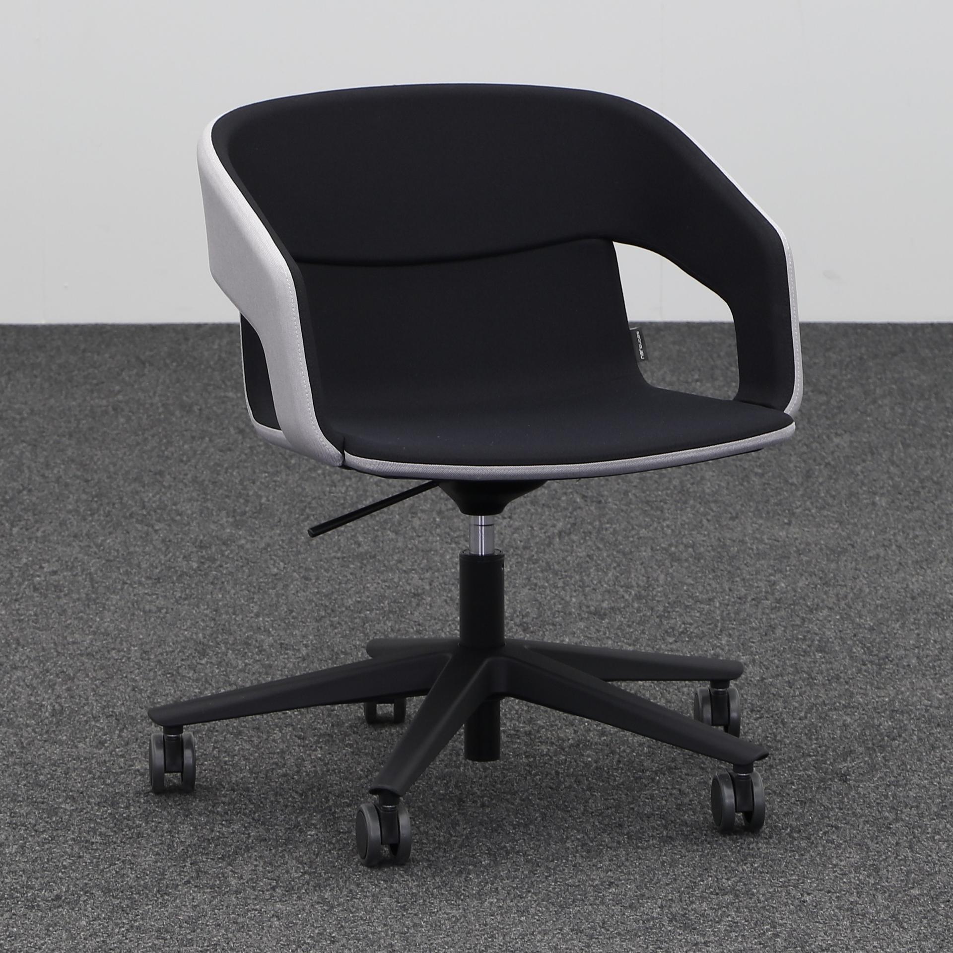 Image of Konferenzstühle Narbutas Twist&Sit mit Fixarmlehnen, Grau, Sehr gut - Ergonomisch & Höhenverstellbar