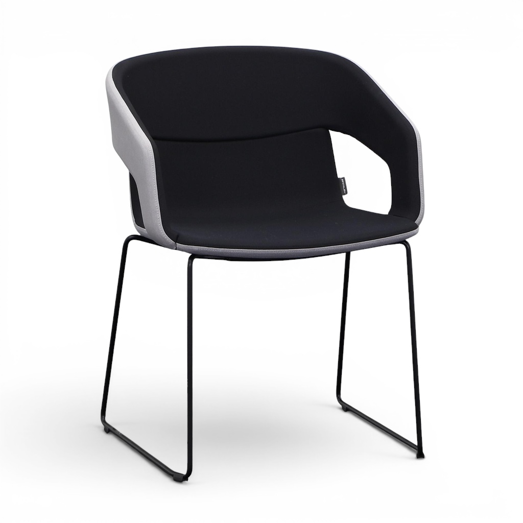 Chaises à patins Narbutas Twist&Sit Noir avec accoudoirs fixes, Très bon - Une assise confortable