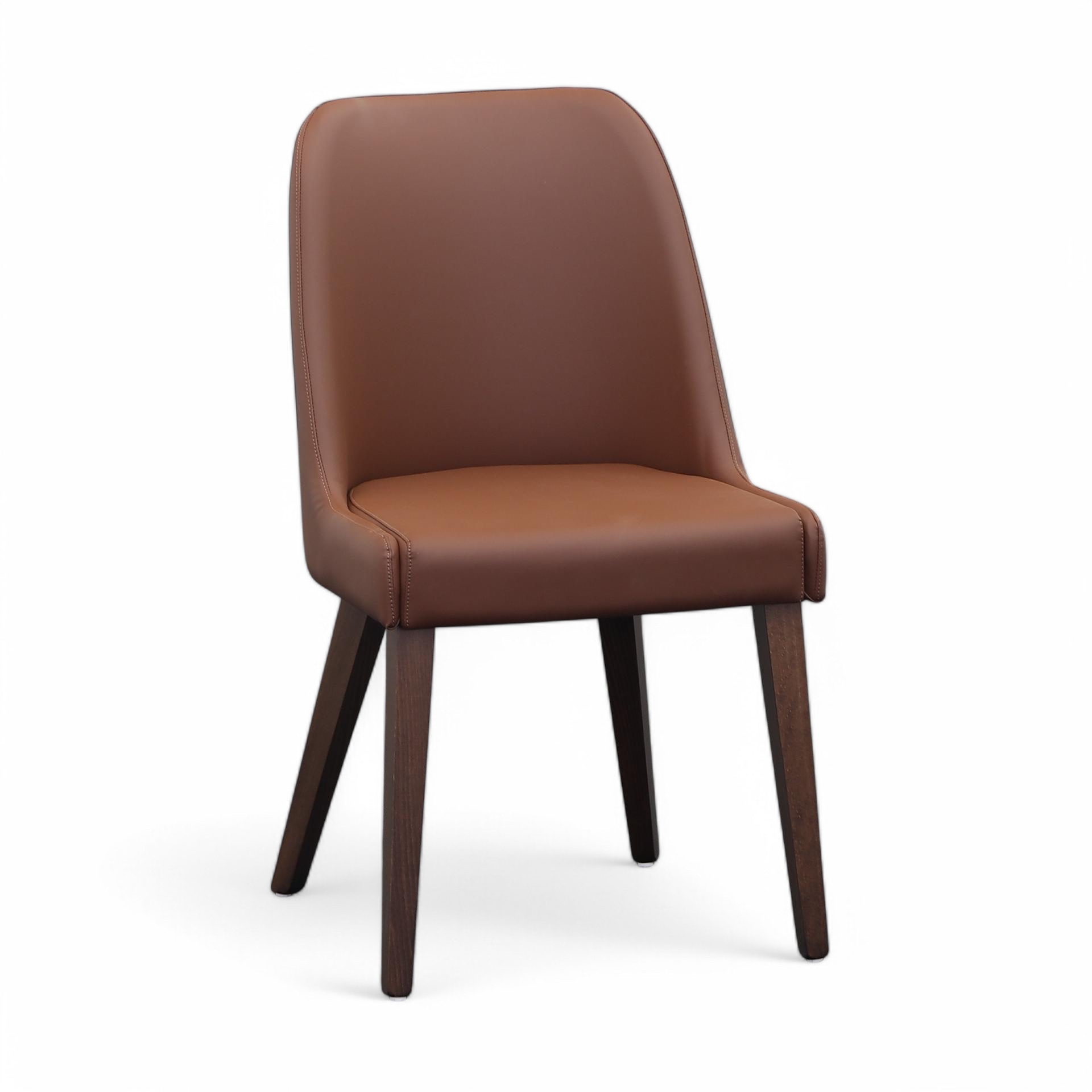 Chaise 4 pieds Sedex Show Marron sans accoudoirs, Très bon - parfait pour le bureau et la réception