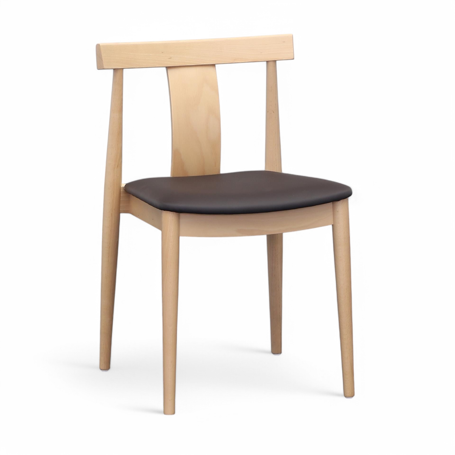 Chaise 4 pieds Sedex Blog Marron sans accoudoirs, Très bon - parfait pour le bureau et la réception