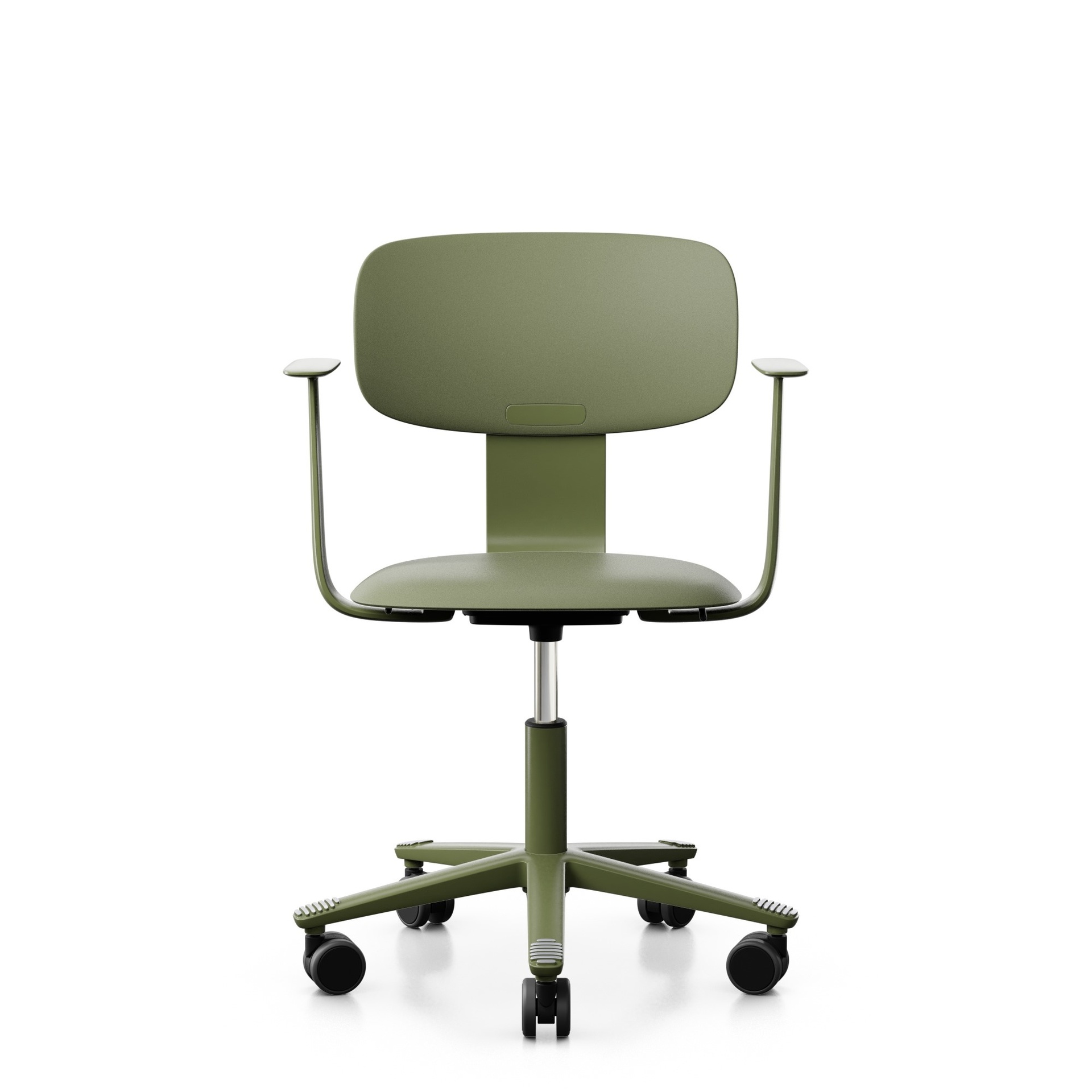 Siège de travail HAG Tion 2100 avec accoudoirs fixes, Vert, Nouveau, Chaise ergonomique - idéale pour un travail flexible