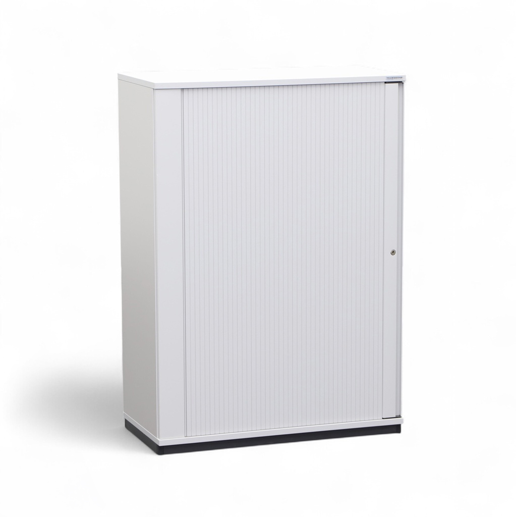 Armoires à rideaux Tradingzone Smartline 80 x 40 x 113 cm, Gris clair, avec clé, Nouveau - solution peu encombrante