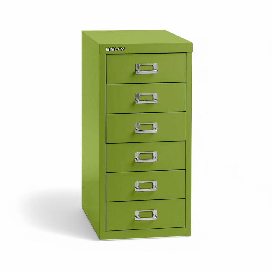 Standcontainer Bisley Multidrawer, Grün, ohne Schliesszylinder, Neu – Ideal für leichte Aufbewahrung