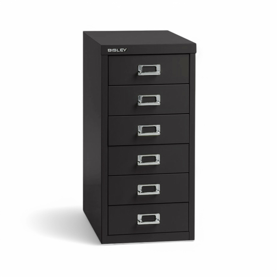 Conteneur sur pied Bisley Multidrawer, Noir, sans cylindre de fermeture, Nouveau - idéal pour un rangement facile