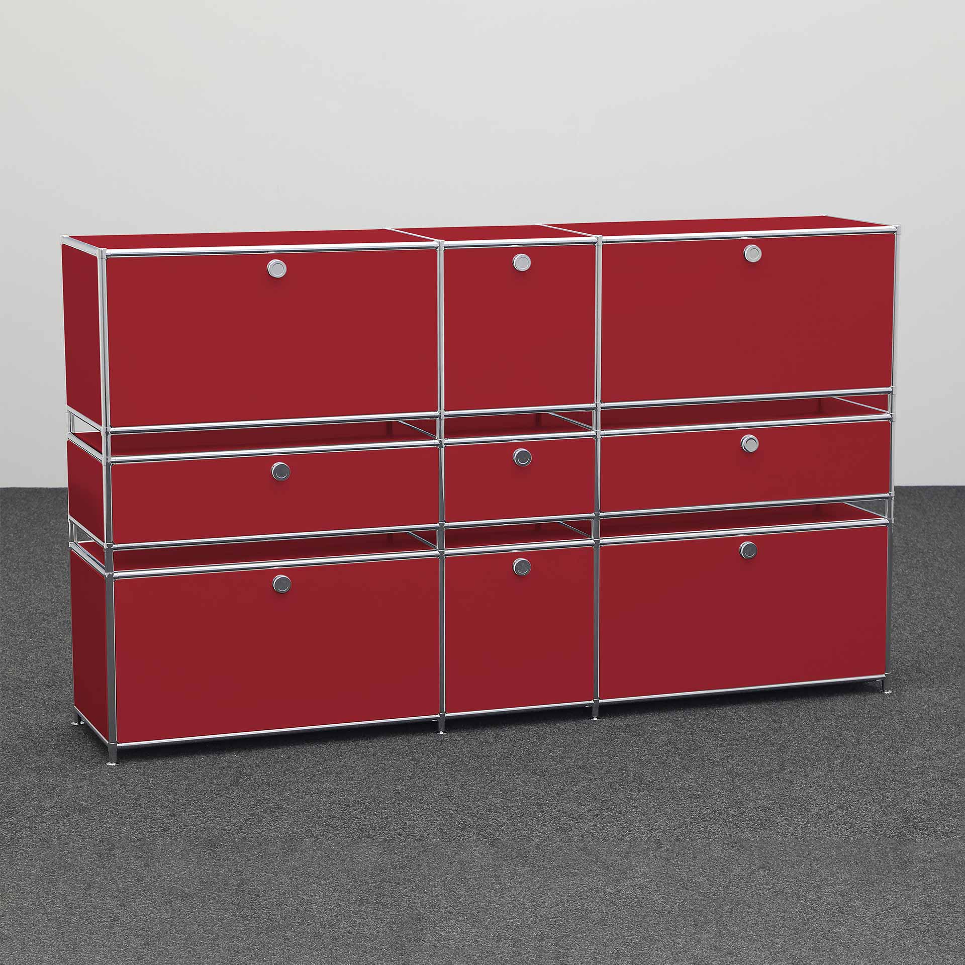 Image of Highboard System4 190.0 x 40.0 cm, Rot, Neu - Ideal für zeitloses Design