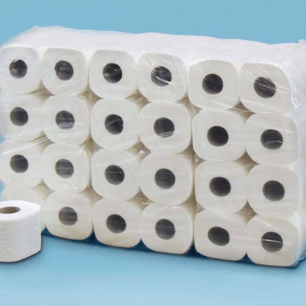 Directzone Toilettenpapier neutral, 100% Zellstoff, 3-lagig, weiss - Sack à 72 Rollen (Neu)