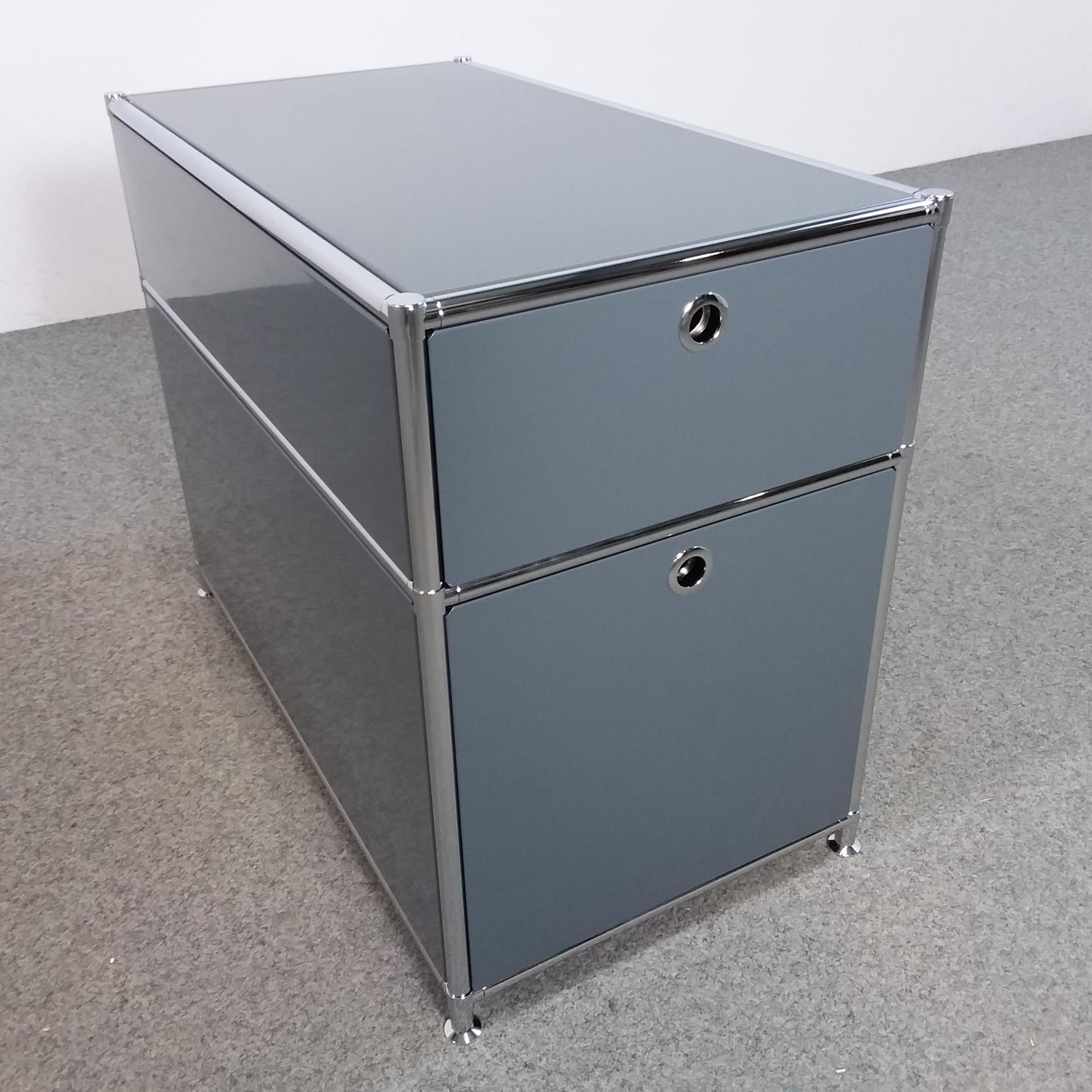 Conteneur sur pied System4, Anthracite, sans cylindre de fermeture, Nouveau - idéal pour un rangement facile